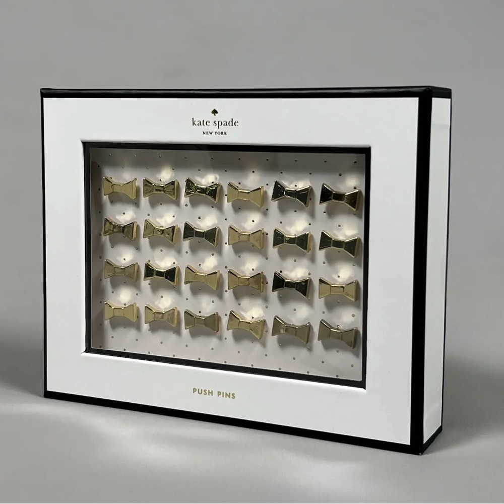 kate spade Gold Bowtie Push Pins NWT